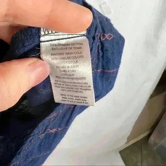 Toad&Co Organic Cotton Dress Womens S Indigo Ridge Sleeveless Button Up Pockets - Picture 8 of 14